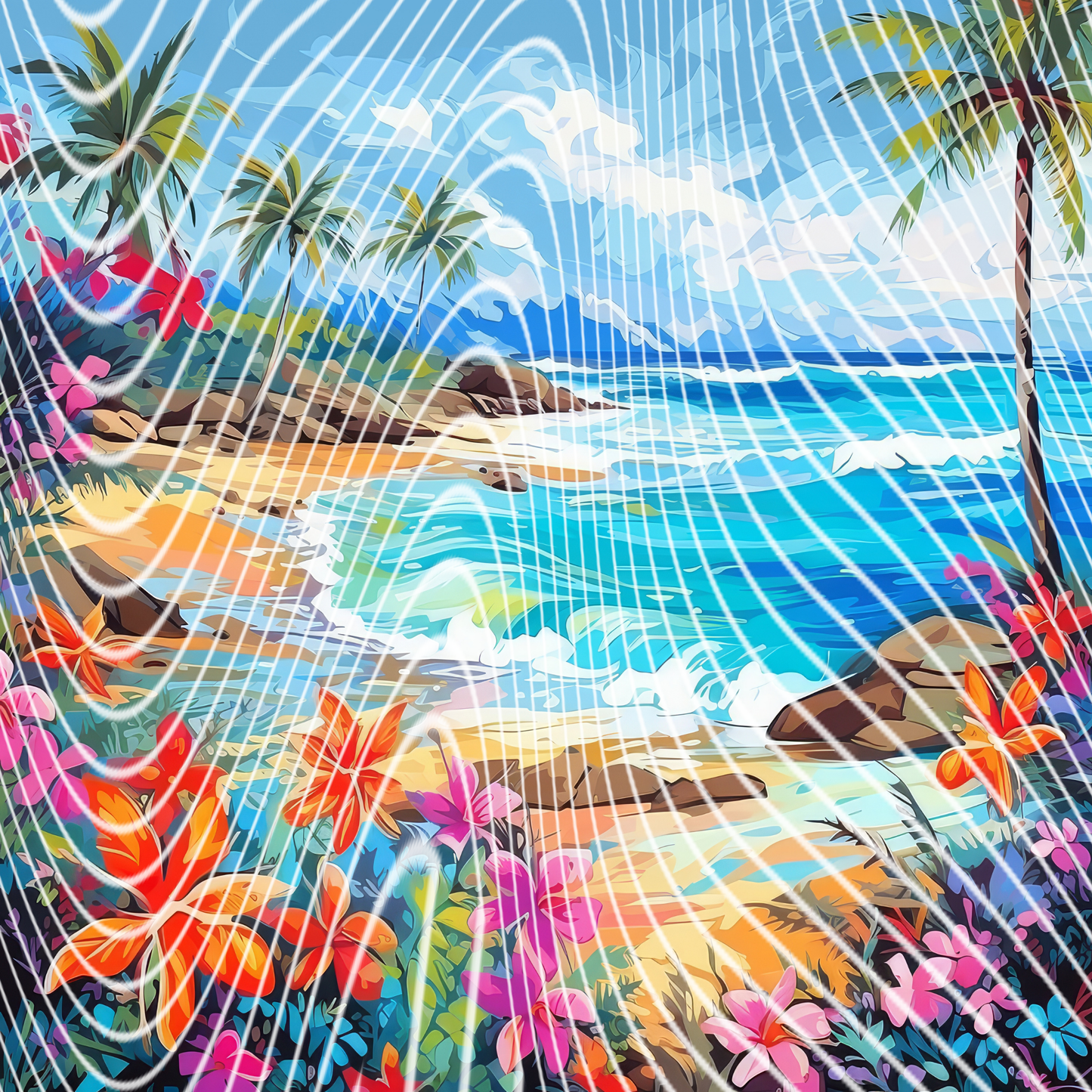 Diamond Painting Beach Scene