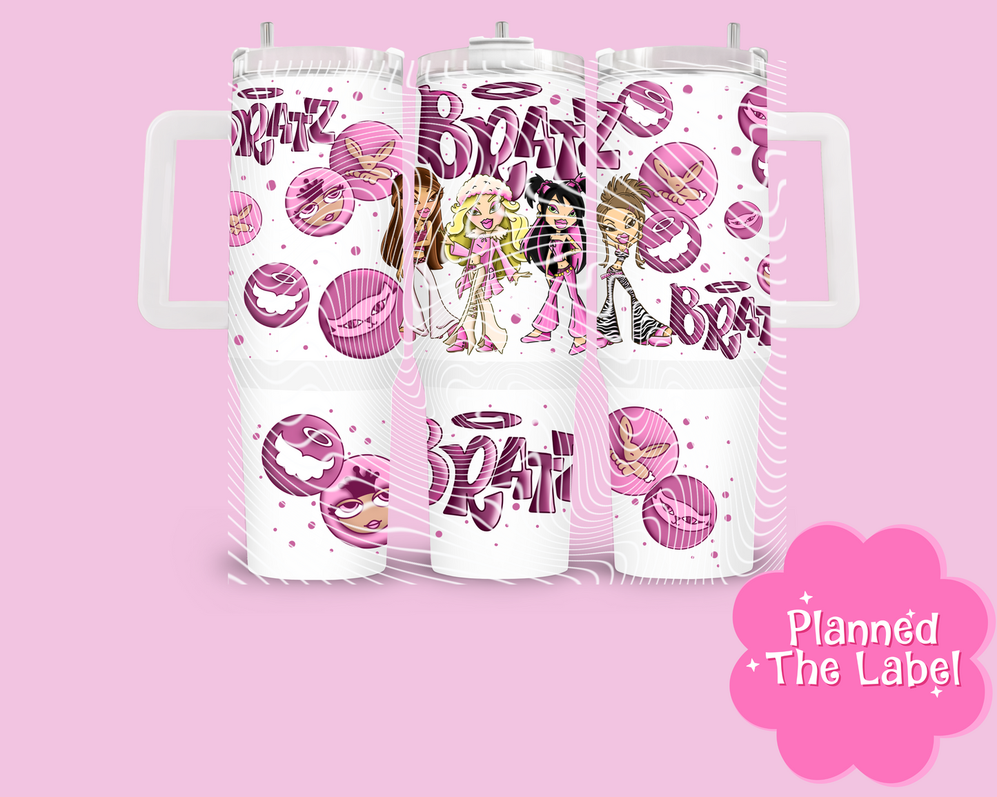 40oz Bratz Pink Y2K Dolls Tumbler