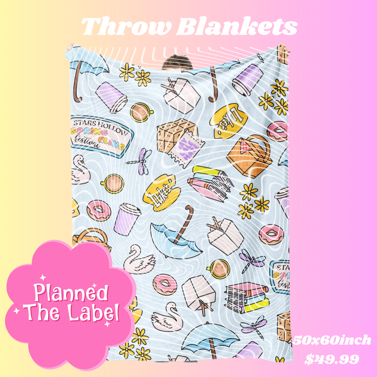 Farmers Market Throw Blanket