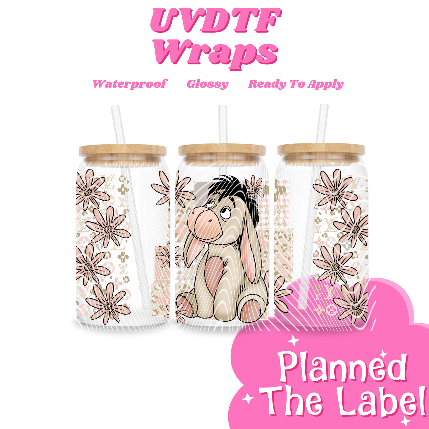 Beige Donkey 16oz UVDTF Transfer