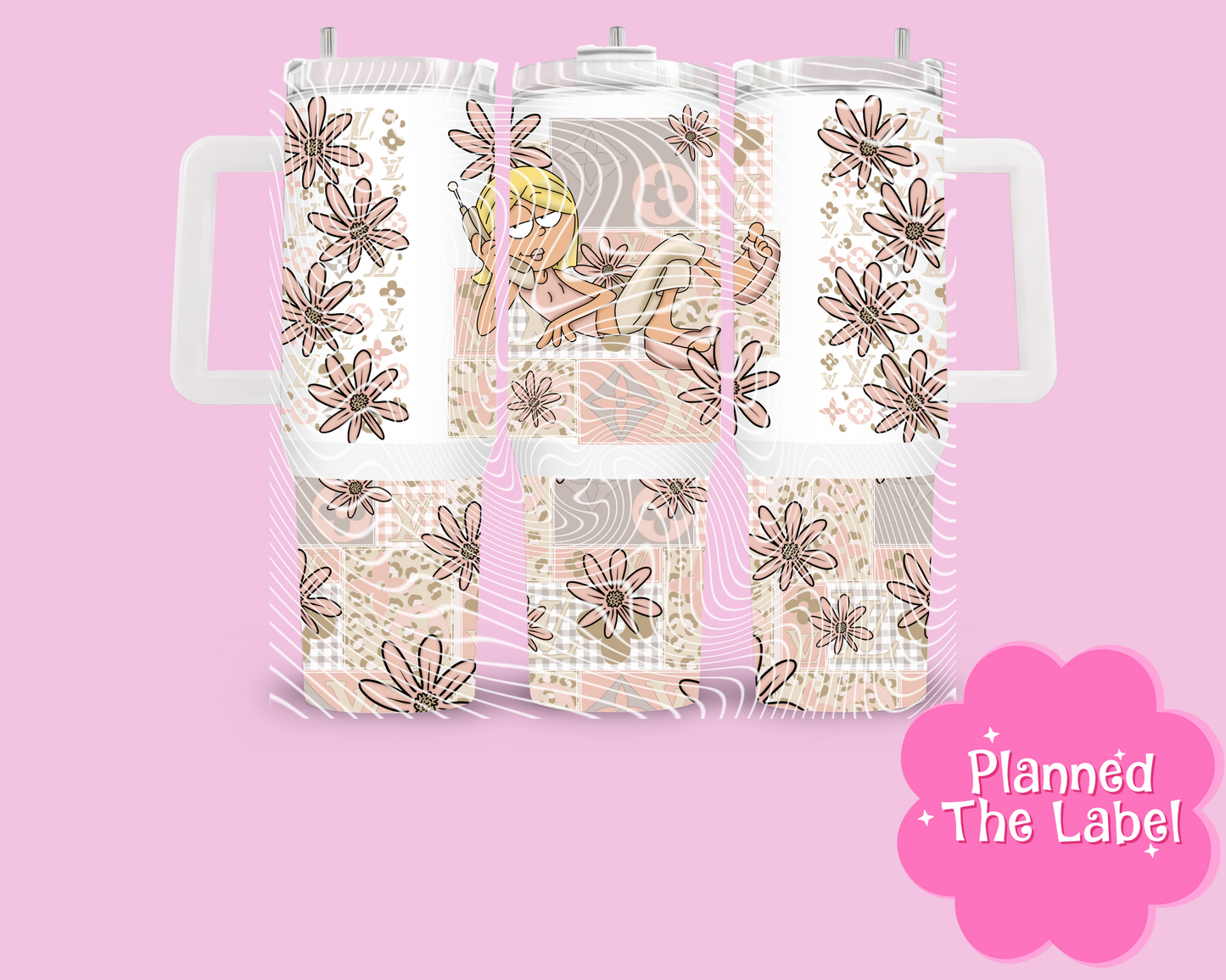 Beige Lizzie 40oz Tumbler