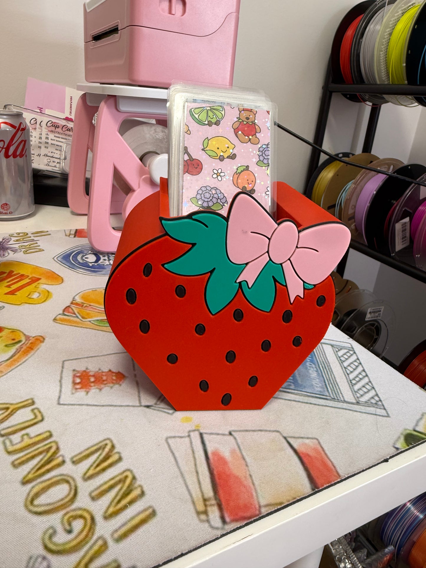 Strawberry Bow Pen Holder
