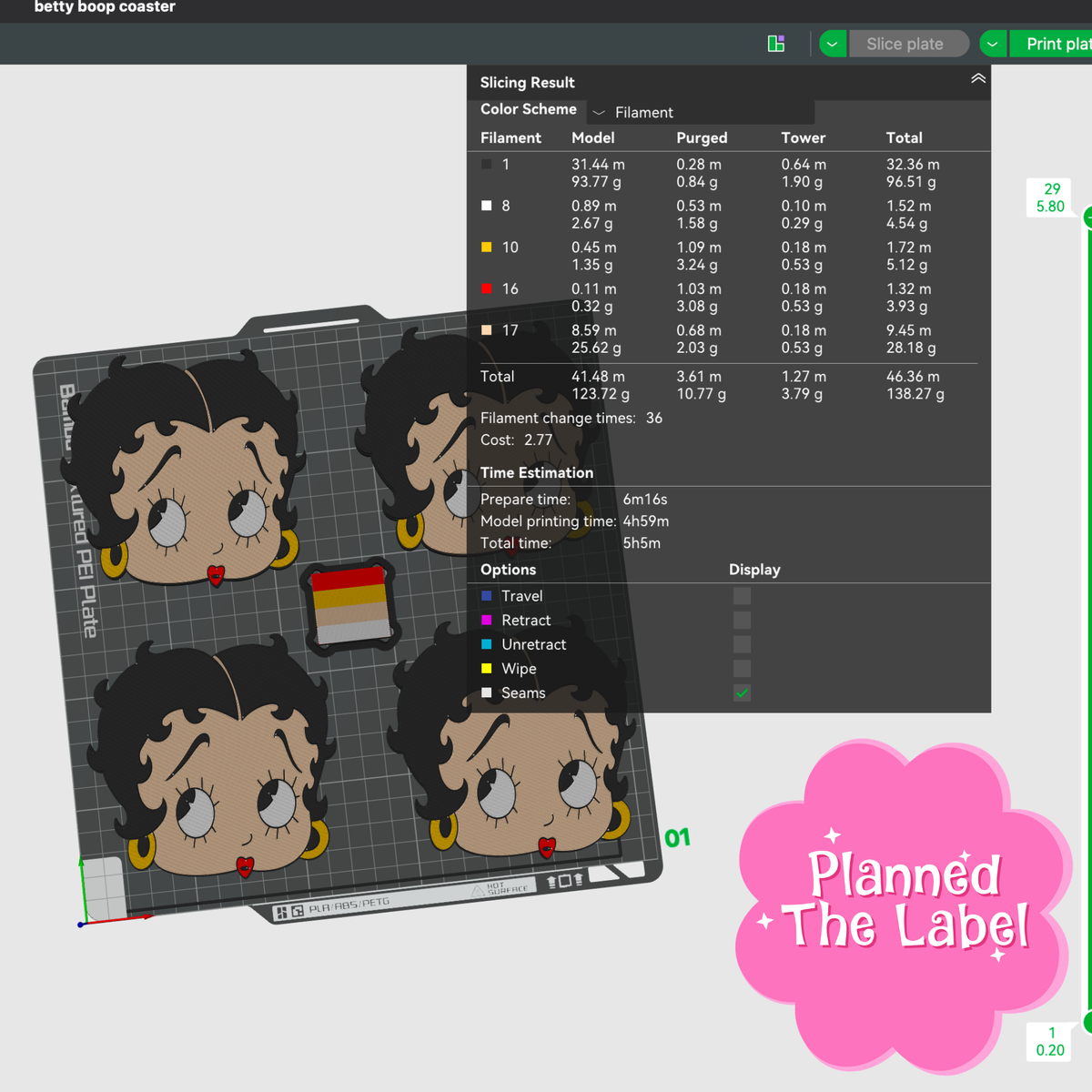 Betty Girl Coasters 3D Printing STL File