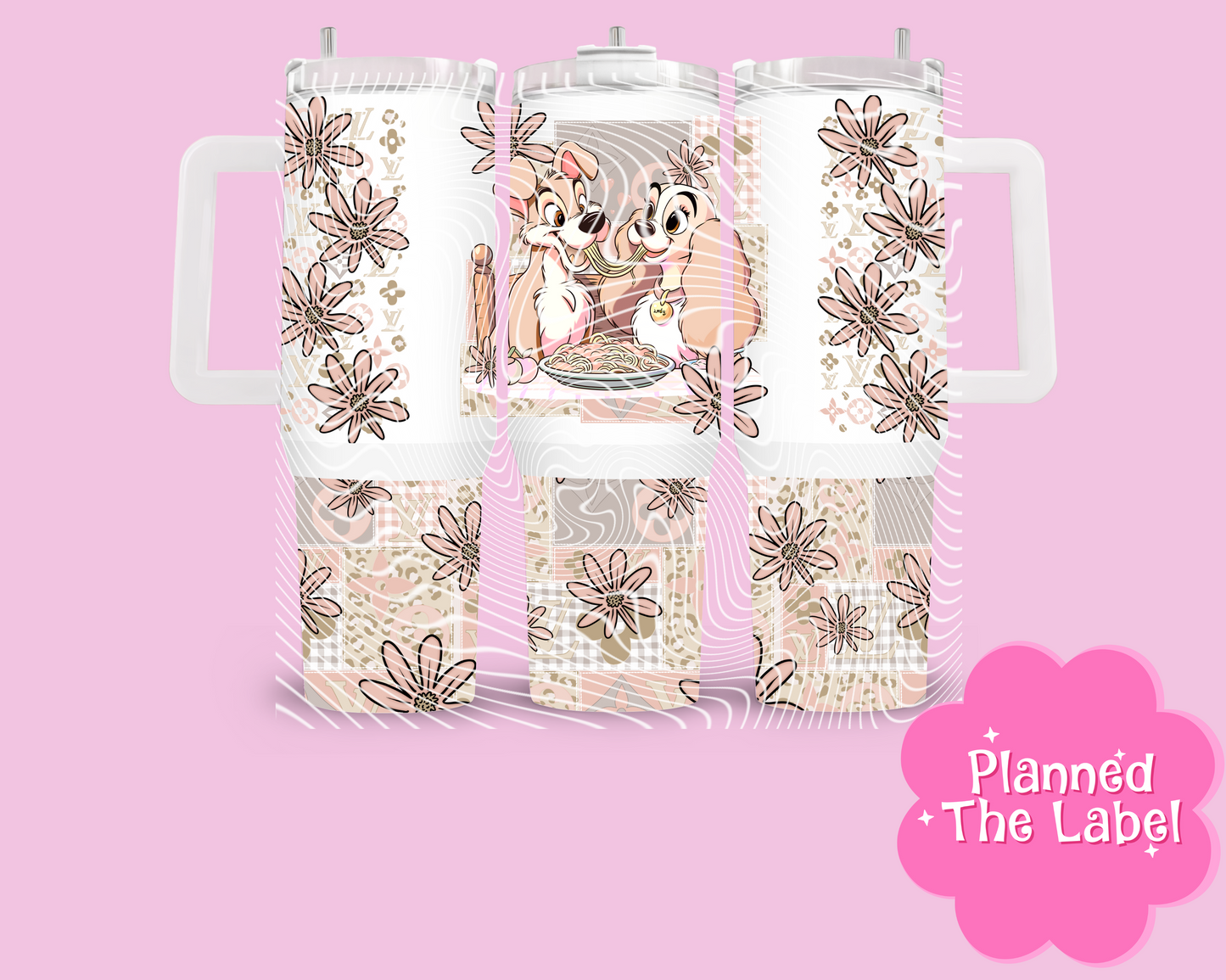 Beige Lady Tramping 40oz Tumbler