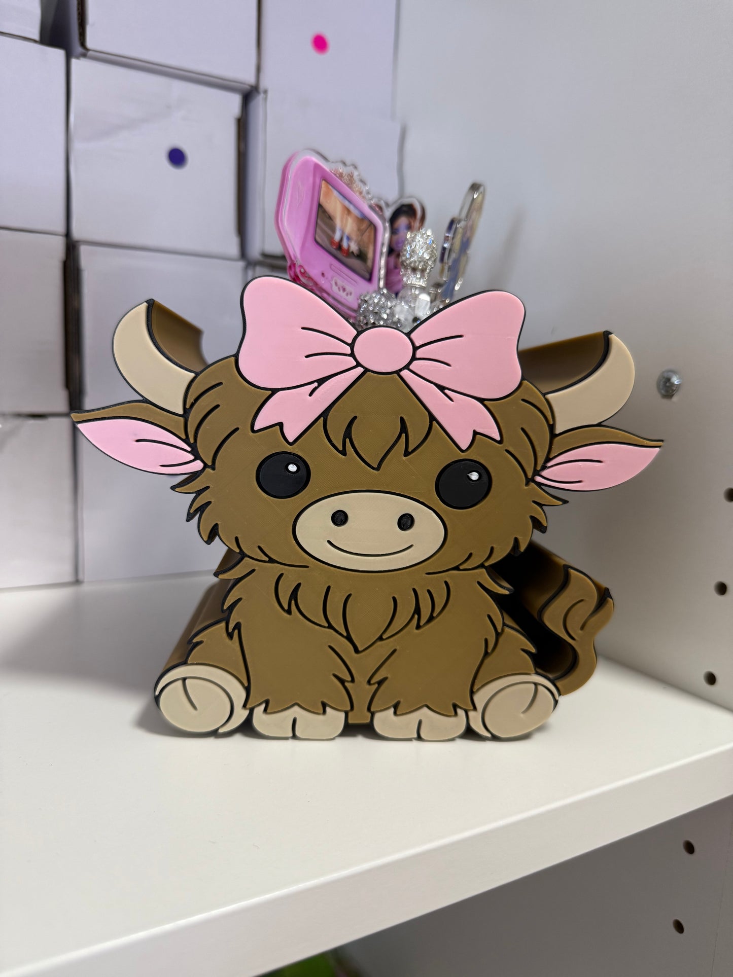 Highland Cow Pen Holder 3D Printing STL File