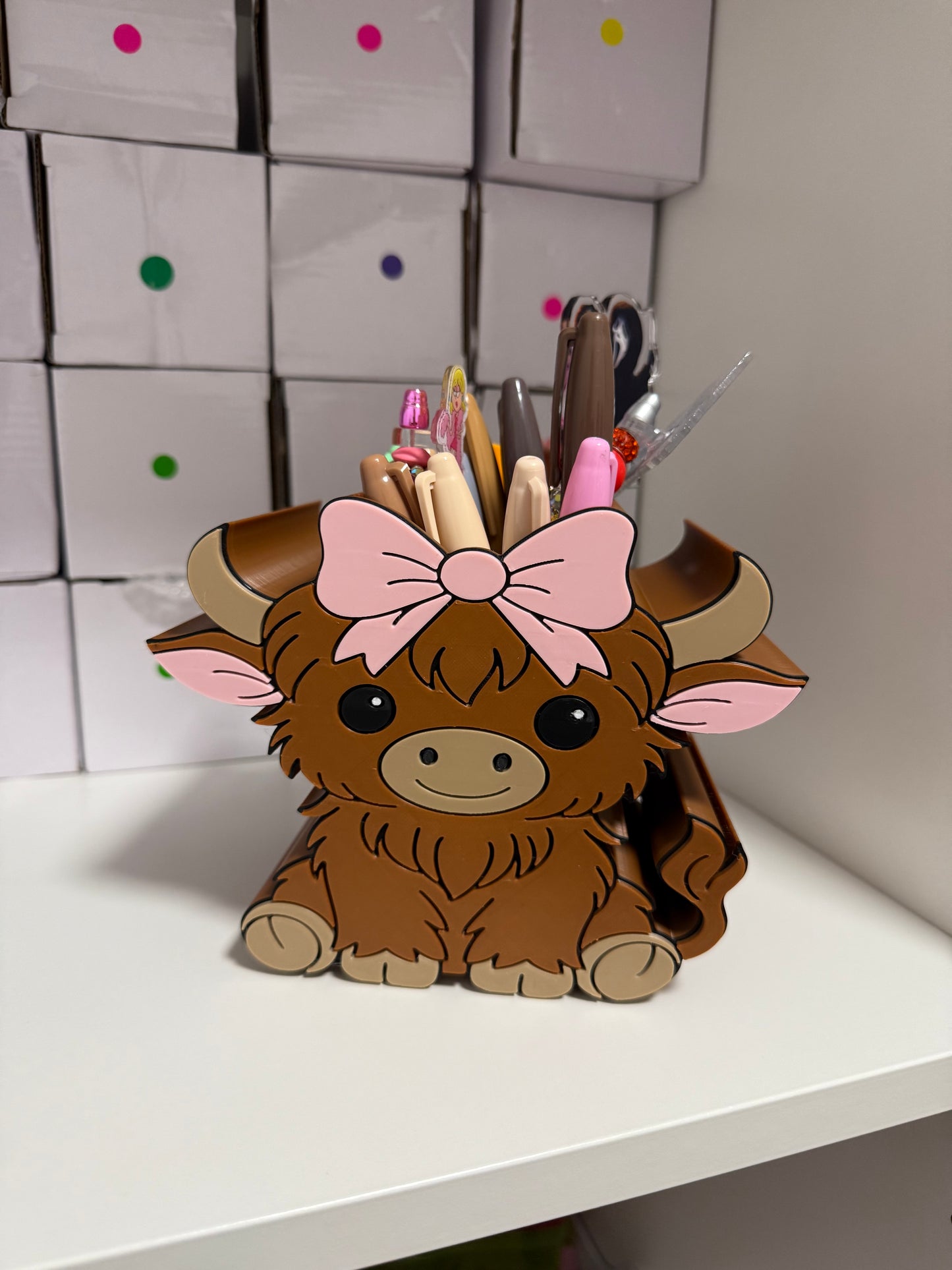 Highland Cow Pen Holder