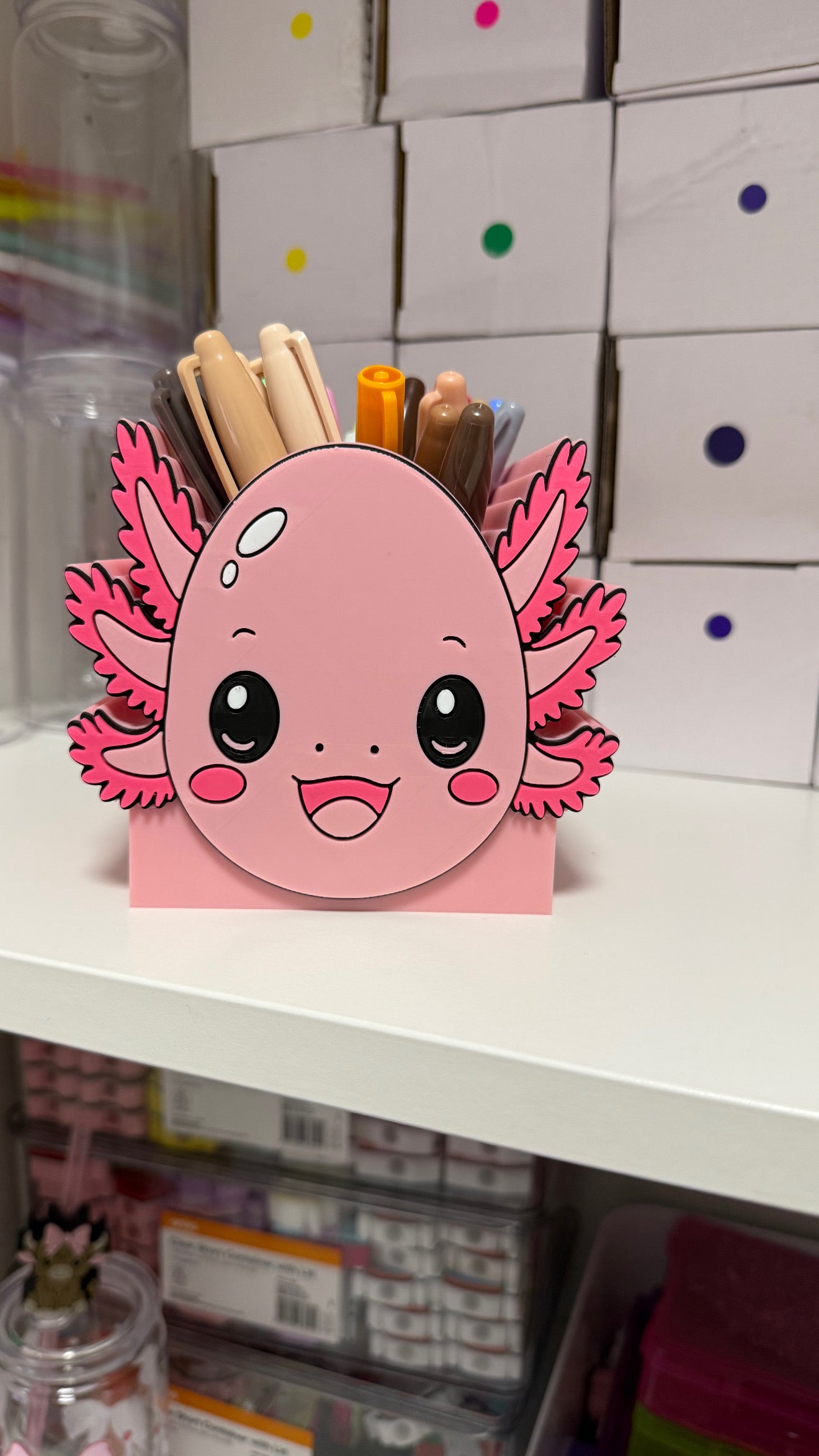 Axolotl Pen Holder 3D Printing STL File