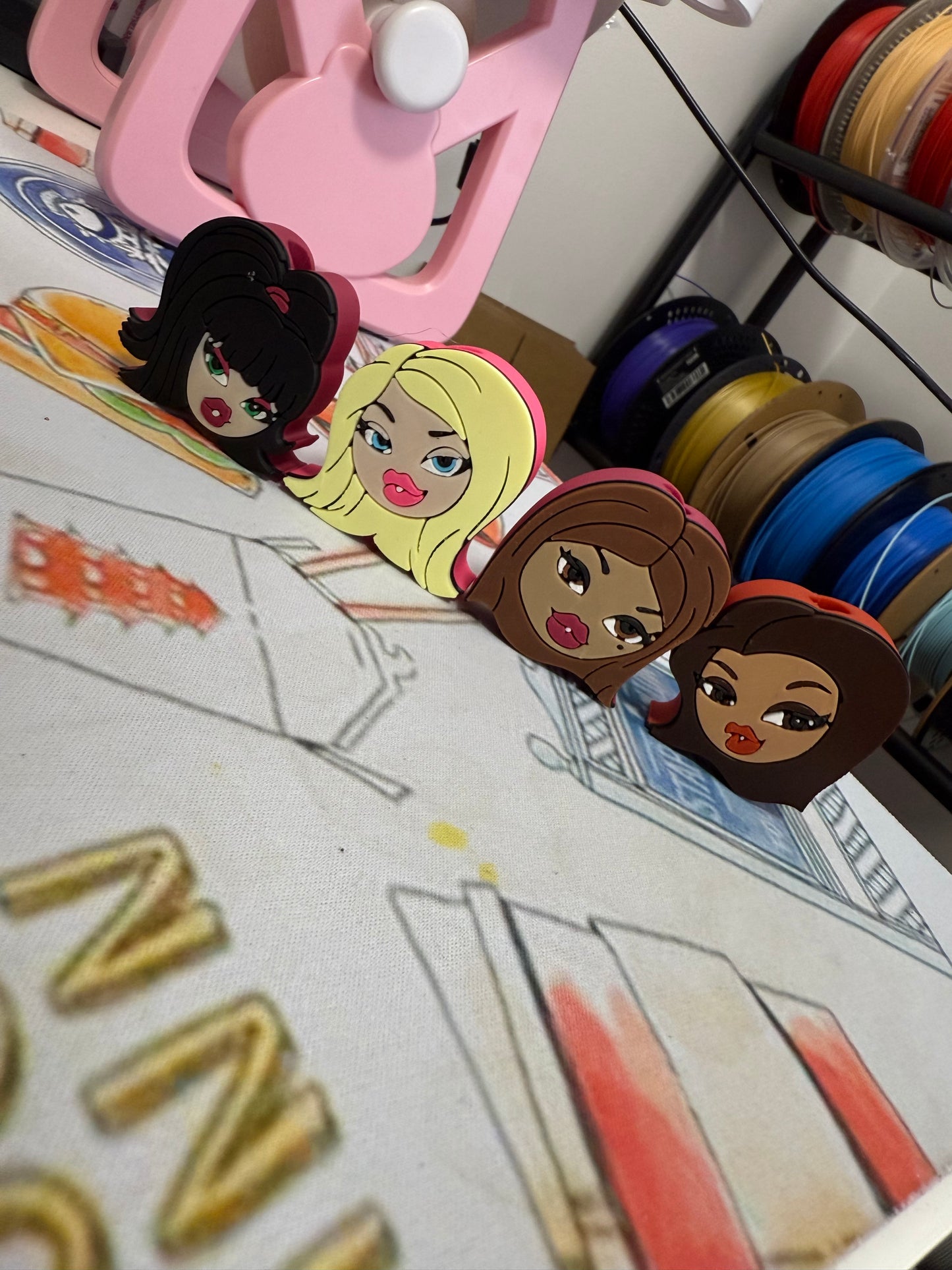 Fashion Dolls Straw Topper 3D
