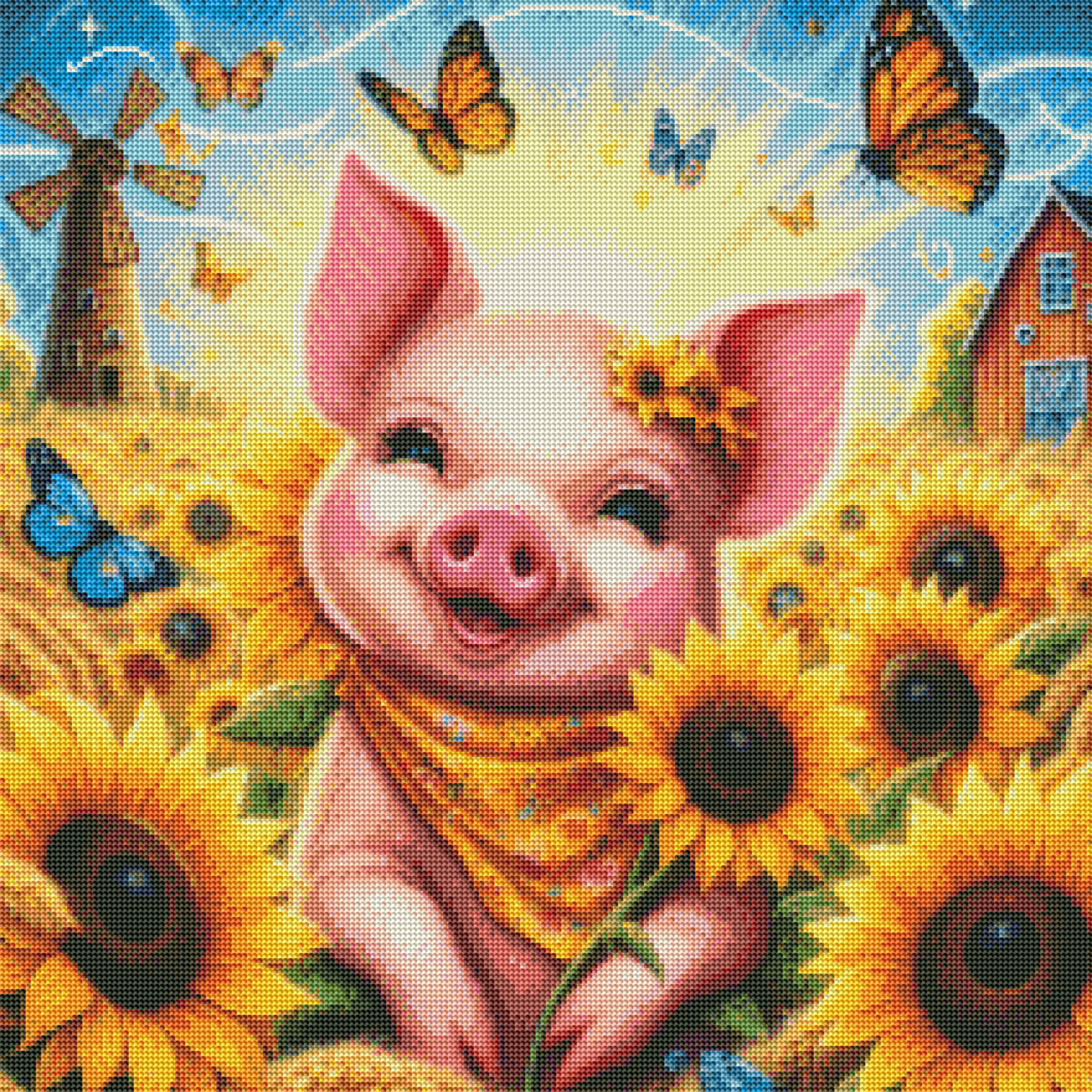 Farmer Pig Diamond Painting Kits