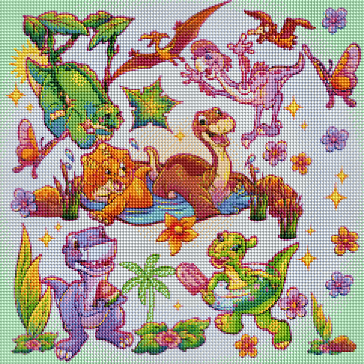 Land Dinos Diamond Painting Kits