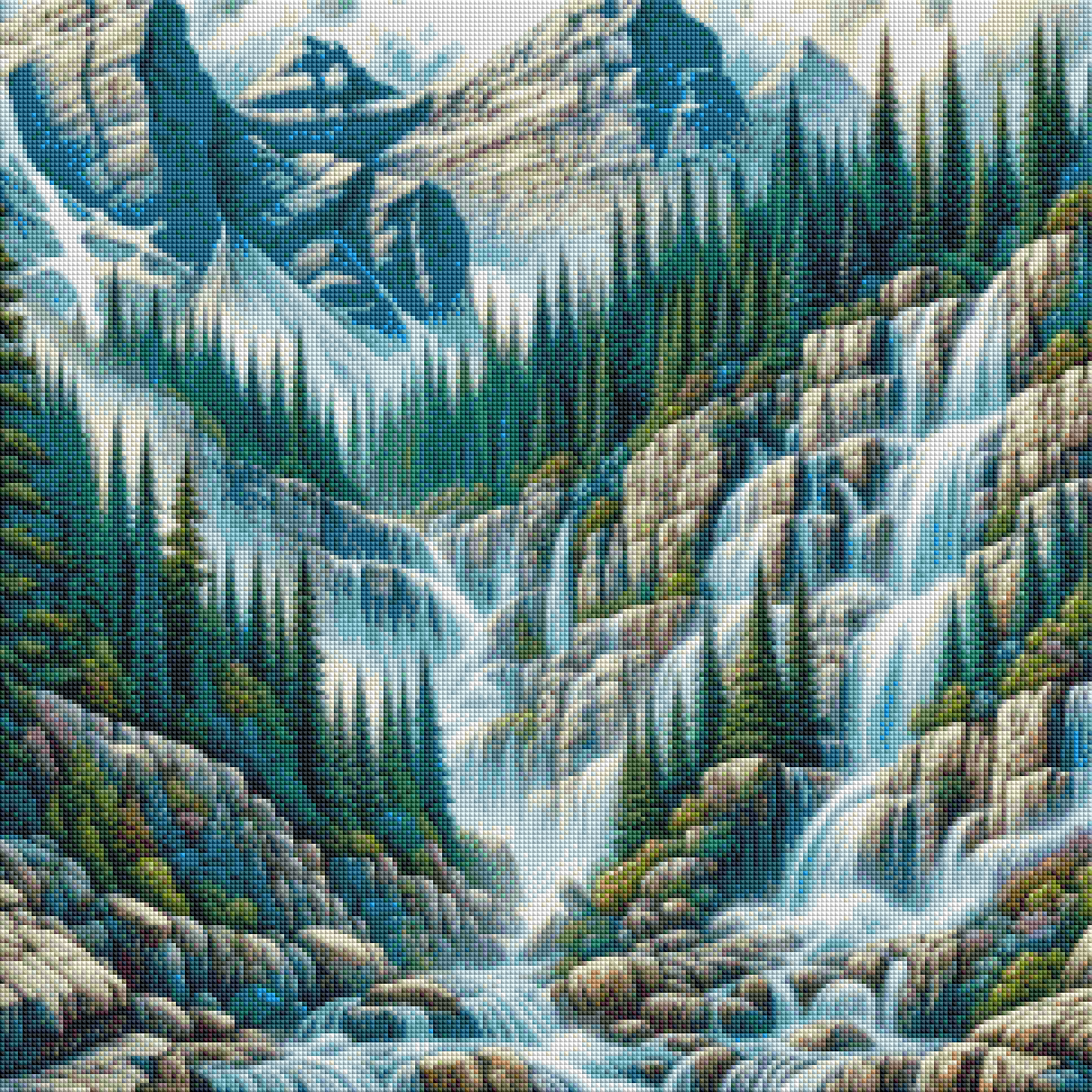 Waterfalls Mountains Diamond Painting Kits