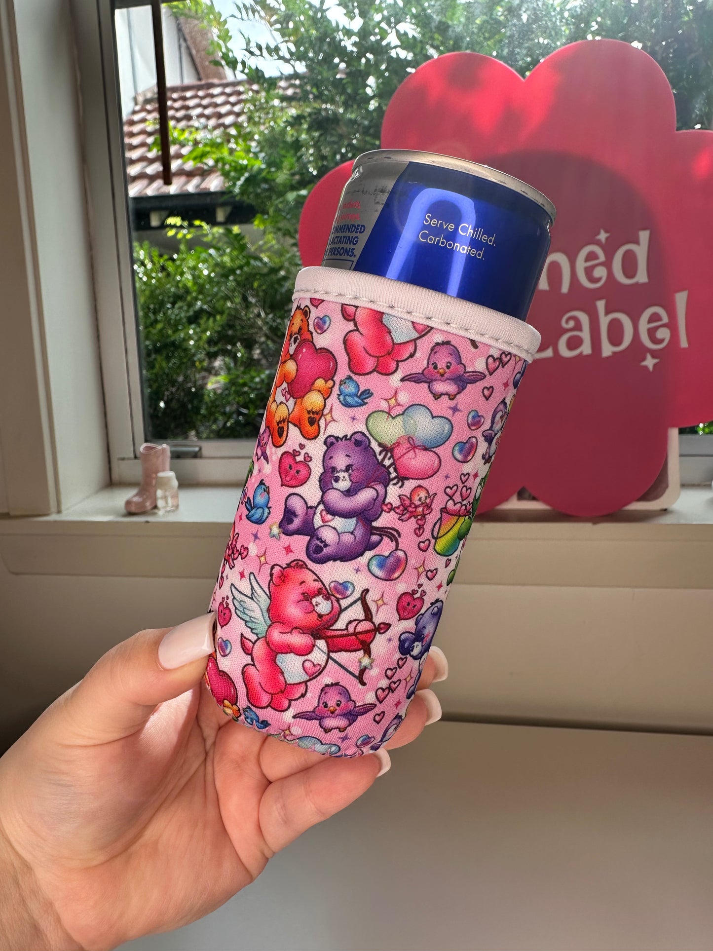 Slim Can Cooler- Love Bear