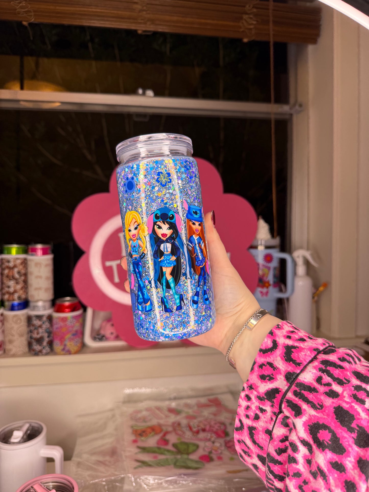 Blue Bratz Tall Acrylic Snowglobe