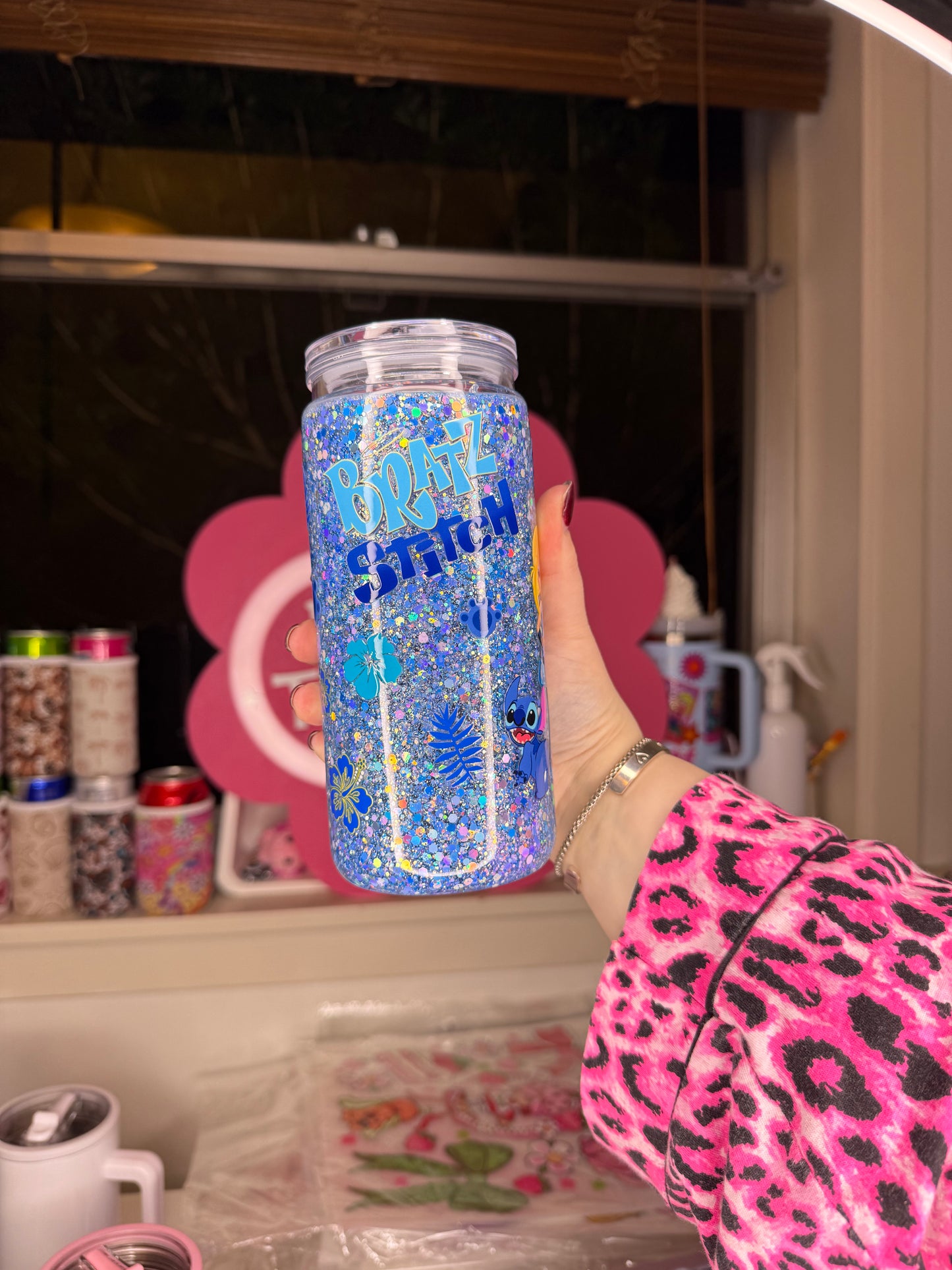 Blue Bratz Tall Acrylic Snowglobe