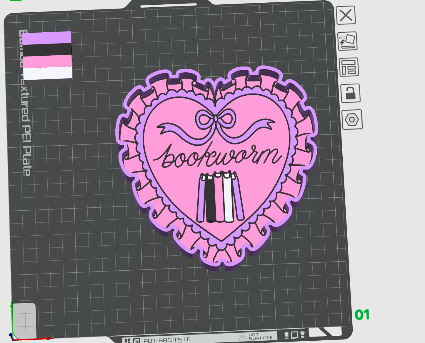 Bookworm Trinket TRAY 3D Printing STL File