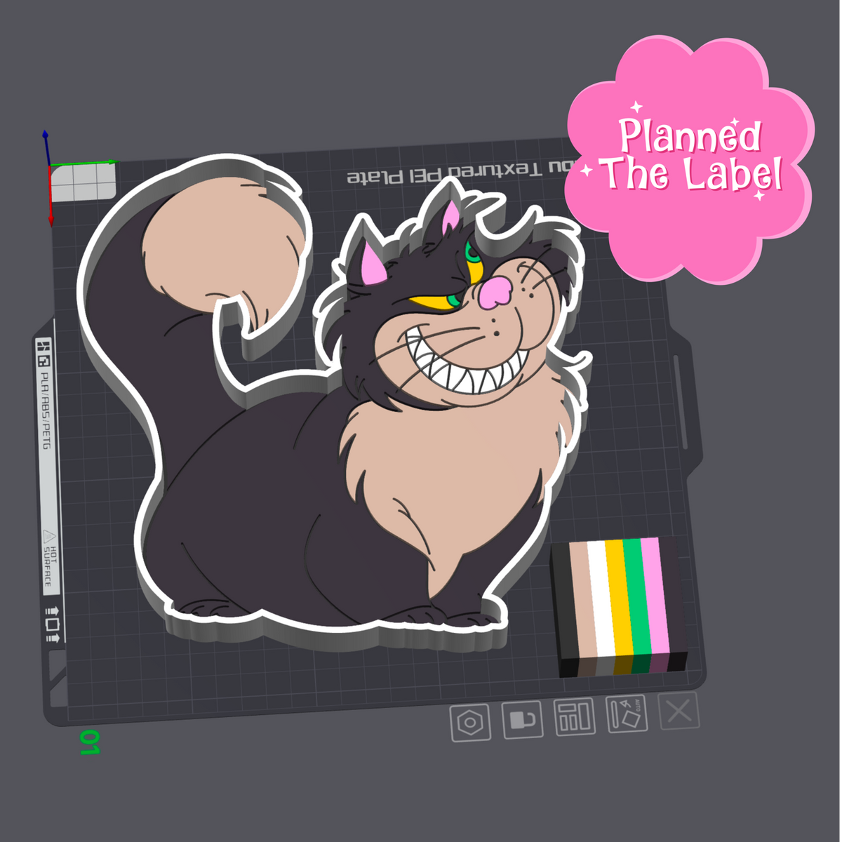 Lucifer Cat Trinket Tray Combo 3D Printing STL File