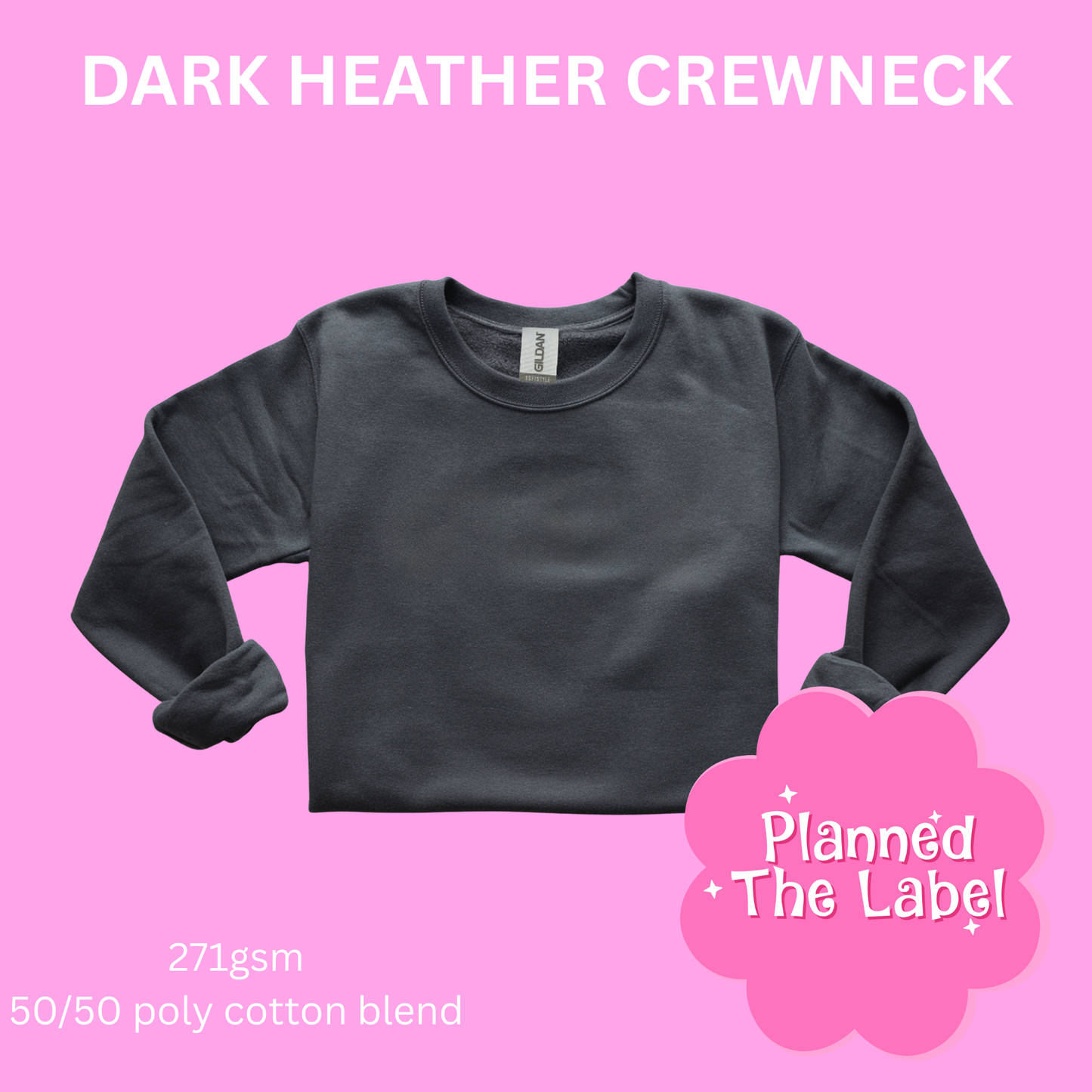 DARK HEATHER CREWNECK