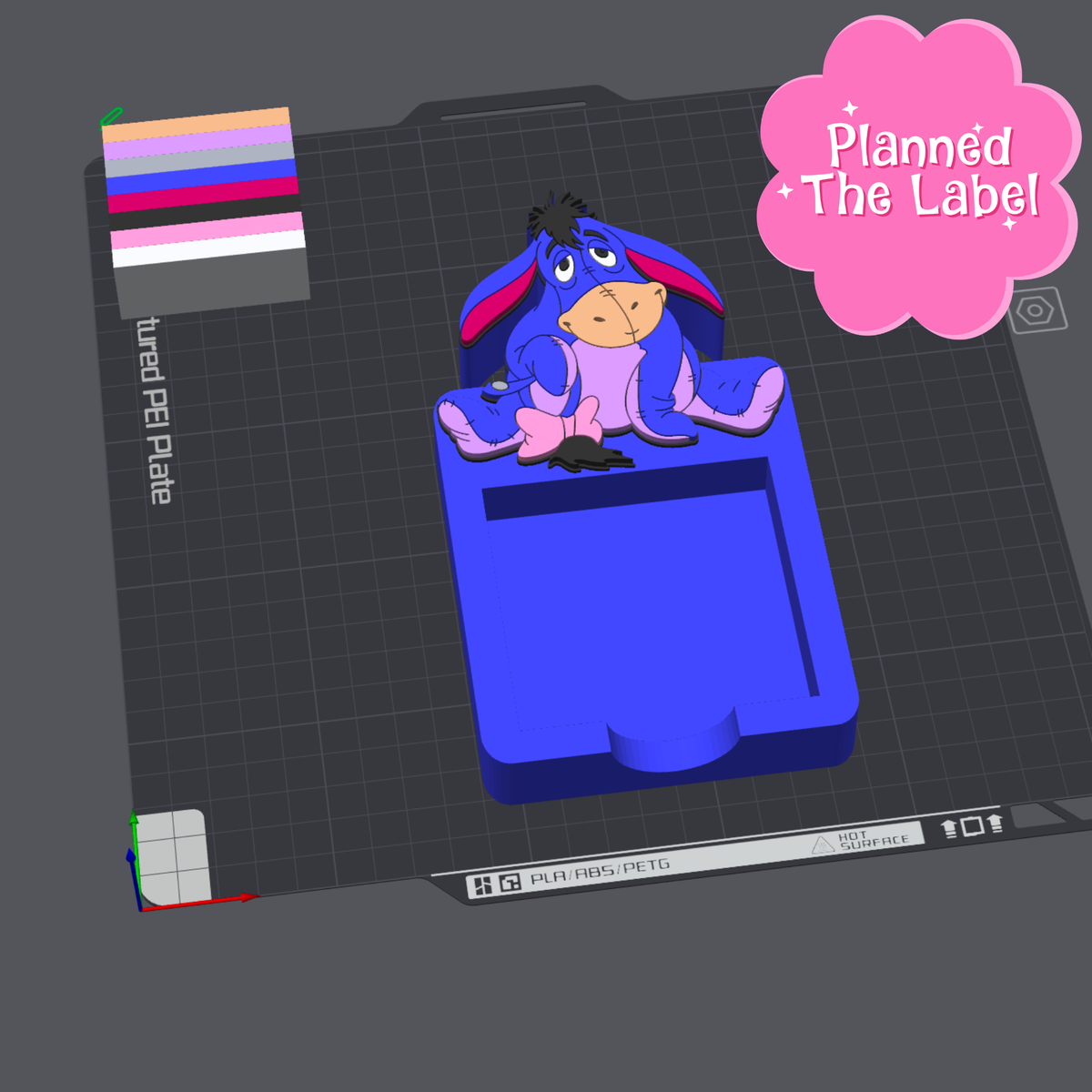 Cute Donkey Post It Holders 3D Printing STL File