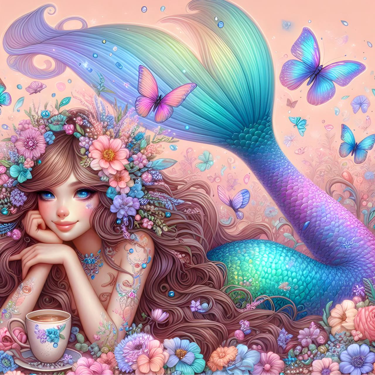 Diamond Painting Pastel Mermaid