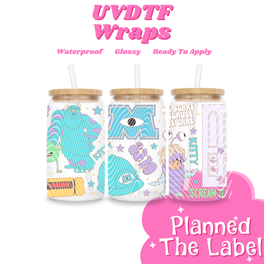Pastel Monsters 16oz UVDTF Wrap