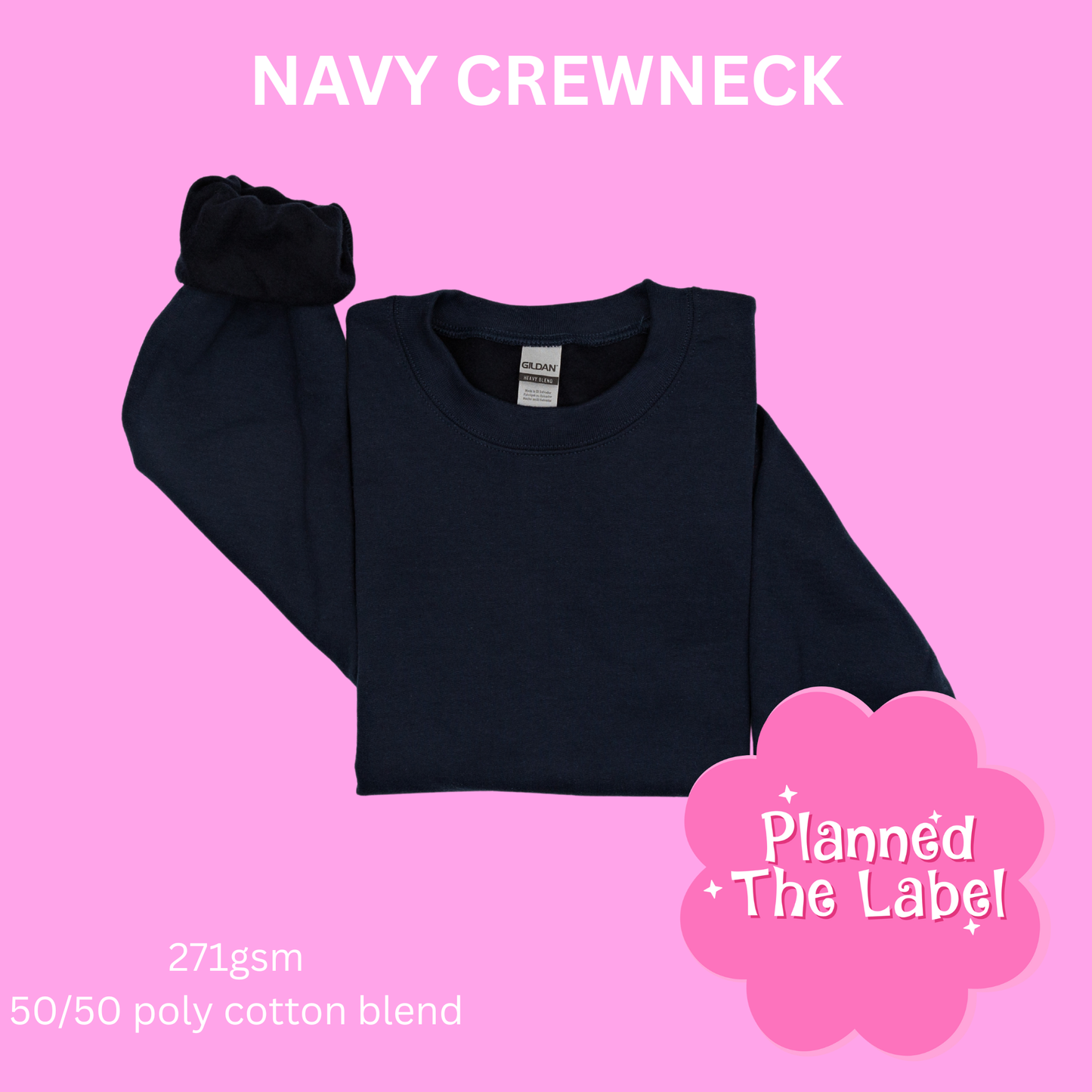 NAVY CREWNECK
