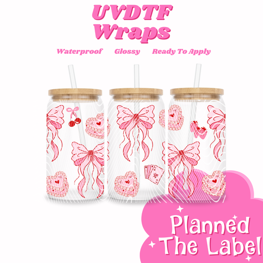 Vintage Cakes & Bows 16oz UVDTF Transfer
