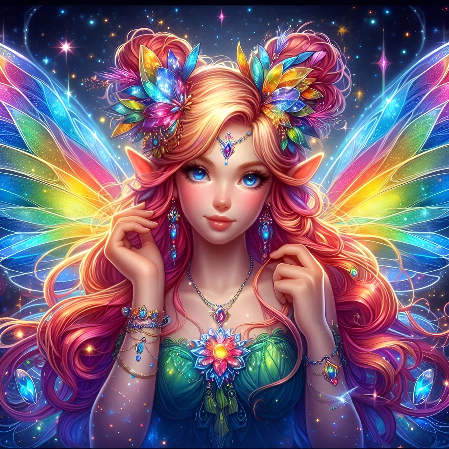 Diamond Painting Rainbow Fairy