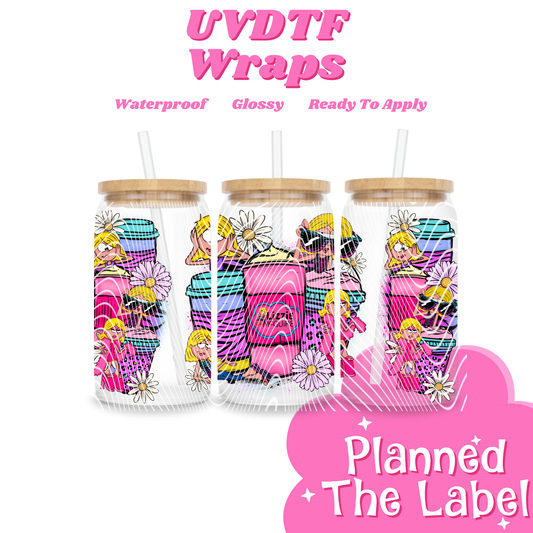 Lizzie Drinks 16oz UVDTF Transfer