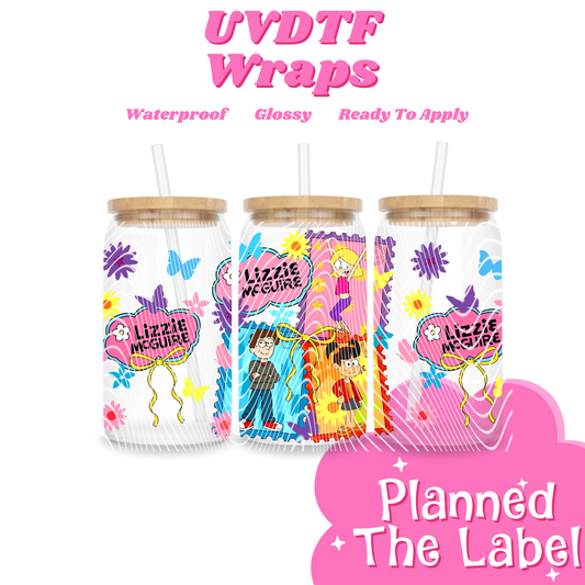 Lizzie Friends Stamp 16oz UVDTF Transfer