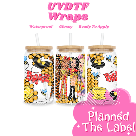 Honey Bear Dolls 16oz UVDTF Transfer (slightly thinner width wise than normal 16oz pls note)