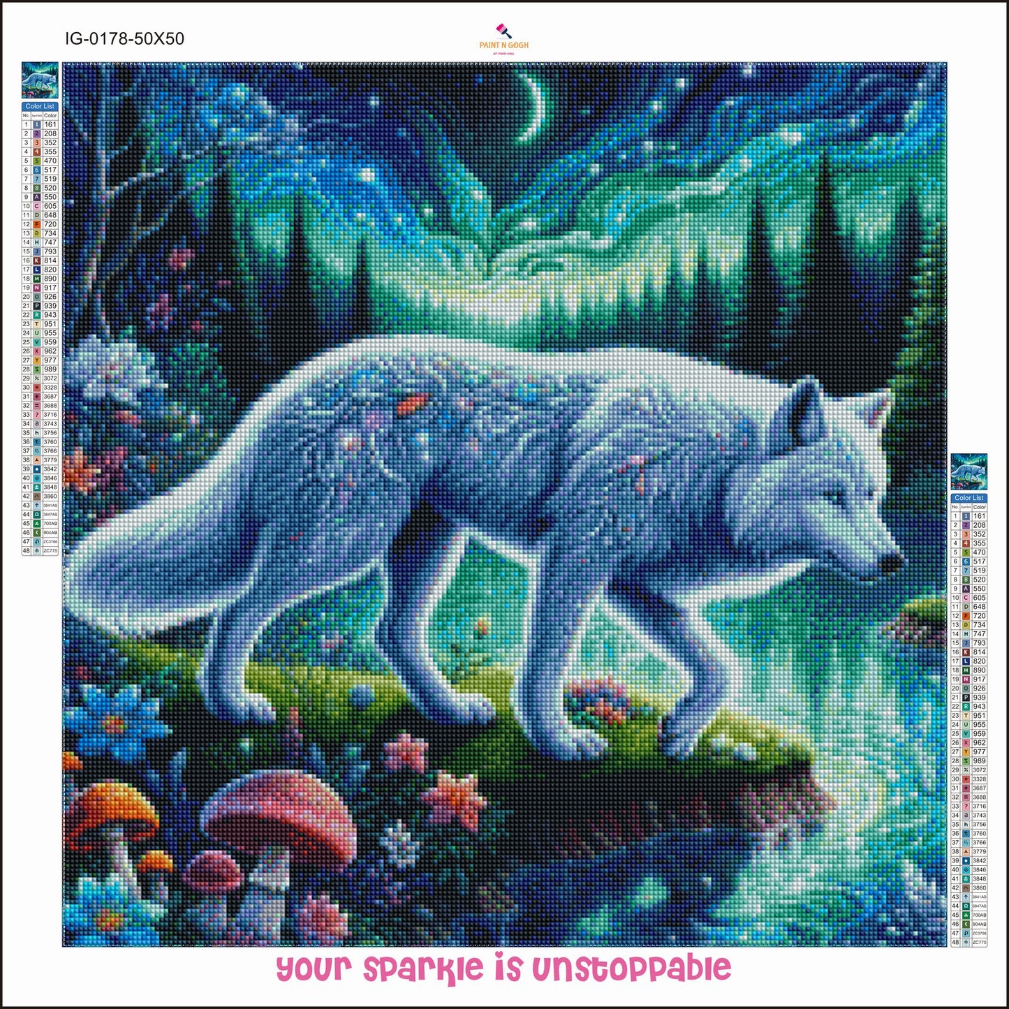 Diamond Painting Cozy Night Wolf