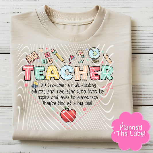 Teacher Heart Direct To Film Transfer