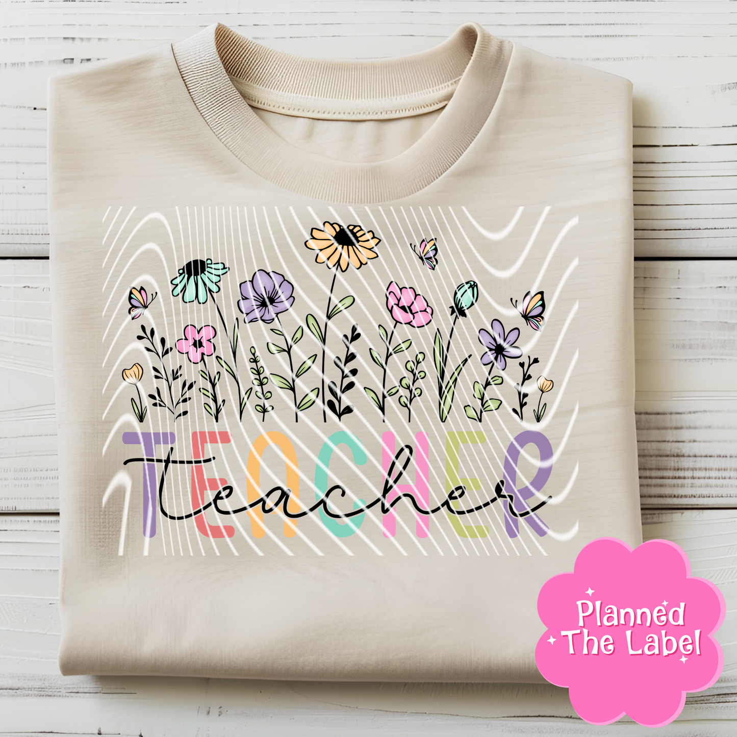 Floral Teacher Direct To Film Transfer