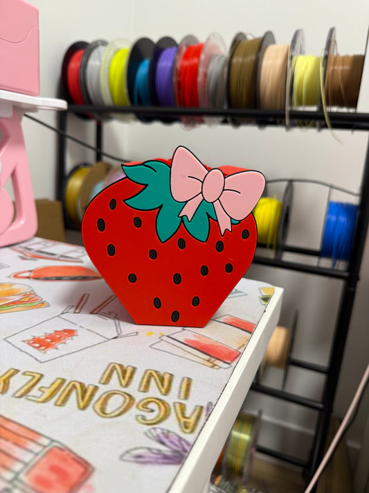 Strawberry Bow Pen Holder