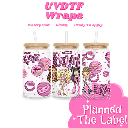 Pink Y2k Dolls 16oz UVDTF Transfer