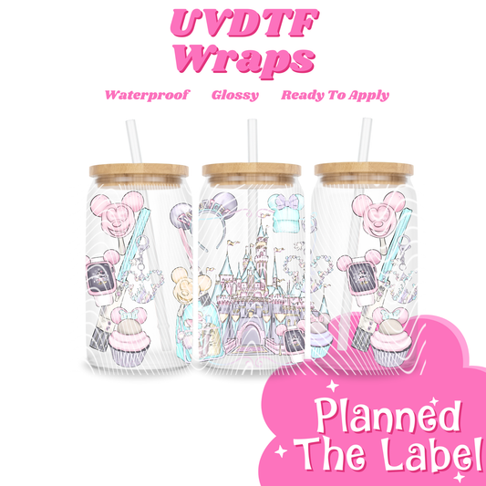Pastel Castle 16oz UVDTF Transfer