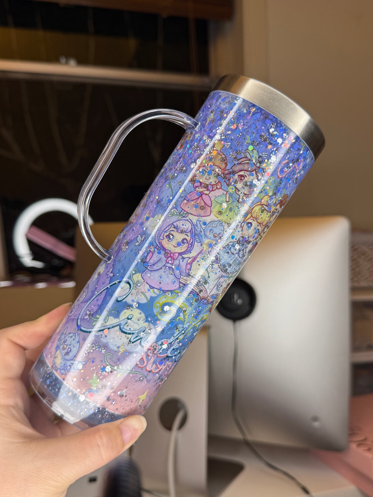 20oz Sublimation Handle Snowglobe