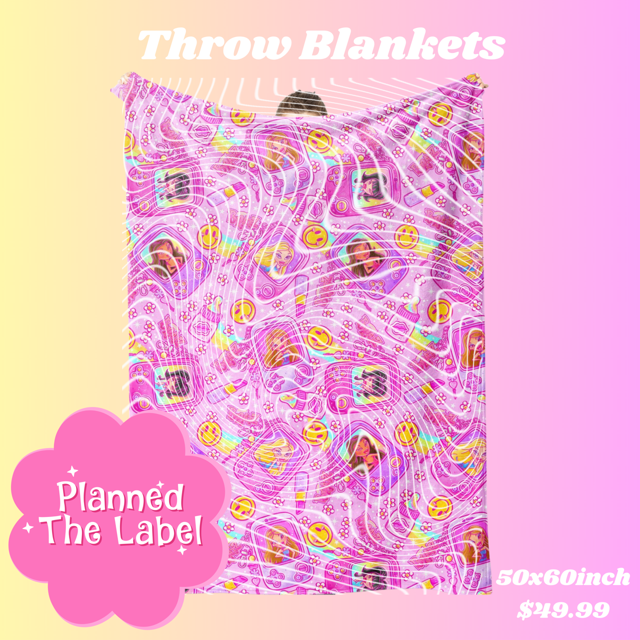 Digi Dolls Throw Blanket