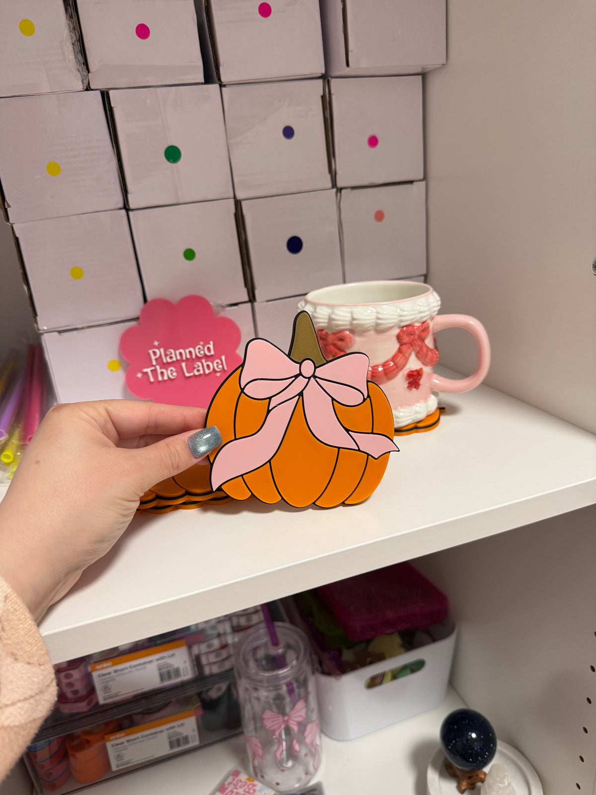 Bow Pumpkin Coasters 3D Printing STL File