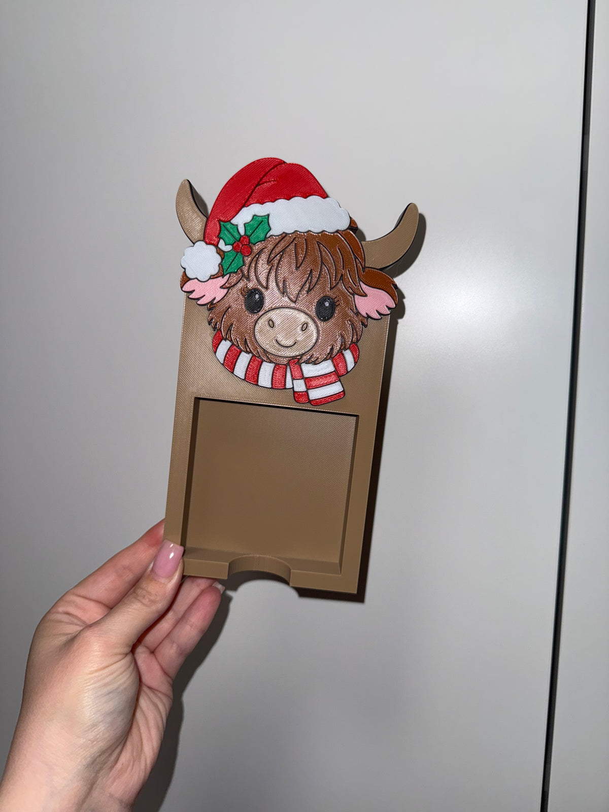 Christmas Highland Bow Post It Note Holder
