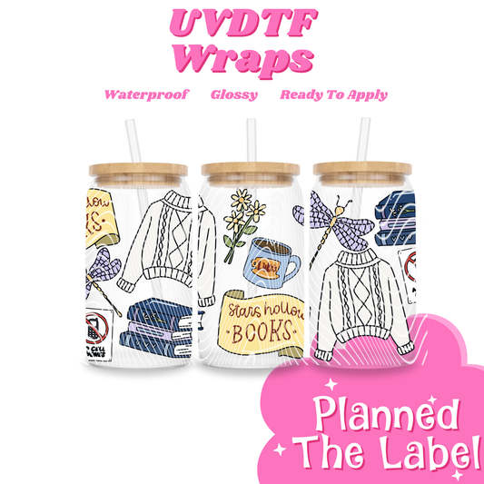 Cottage Core Gilmore 16oz UVDTF Wrap (height slightly shorter may need to cut to place )