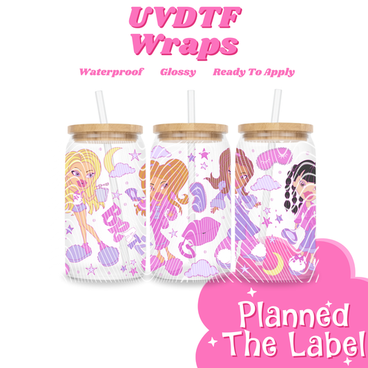 Sleepover Dolls 16oz UVDTF Transfer