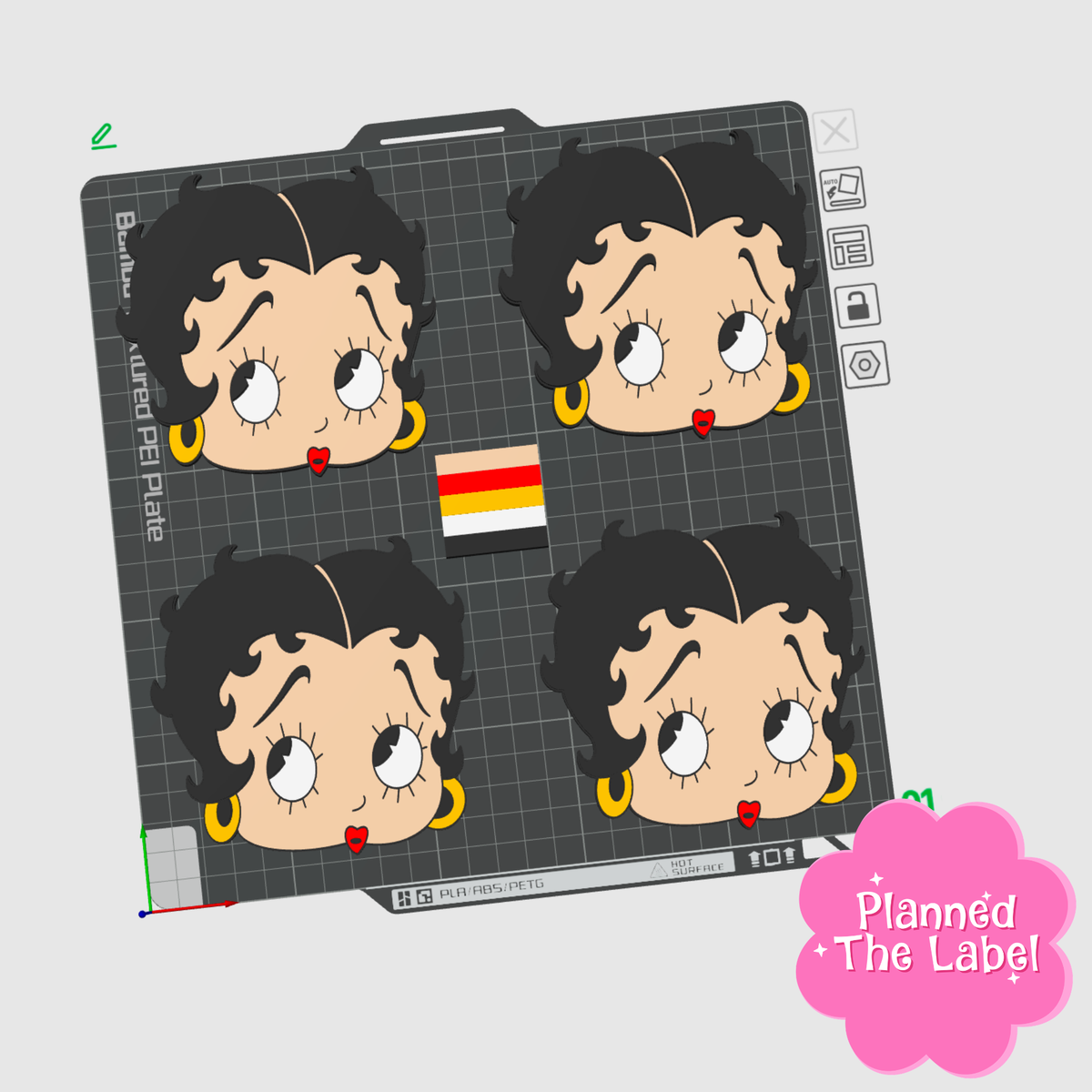 Betty Girl Coasters 3D Printing STL File