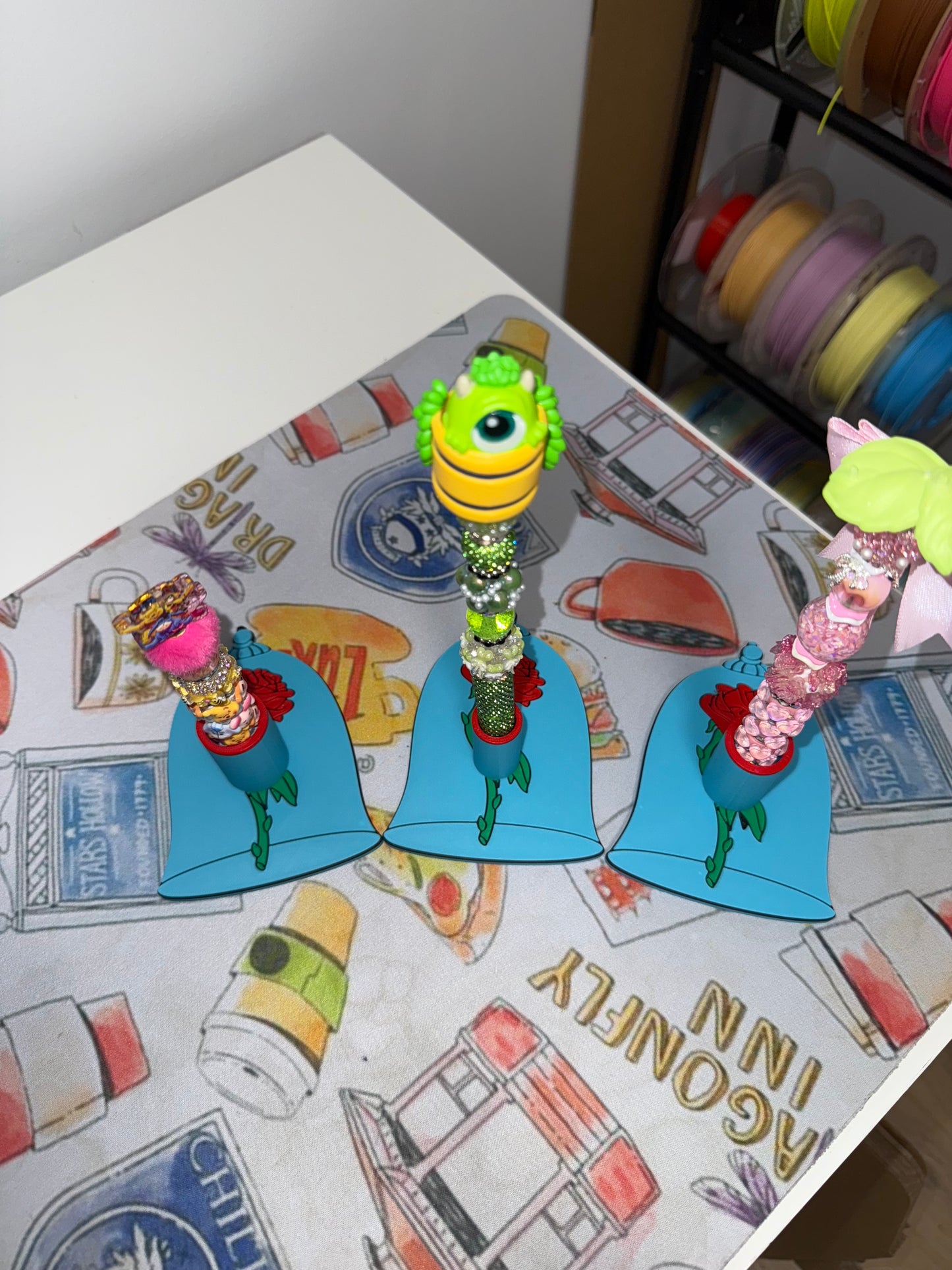 Forever Rose Singular Pen Holders 3D Printing STL File