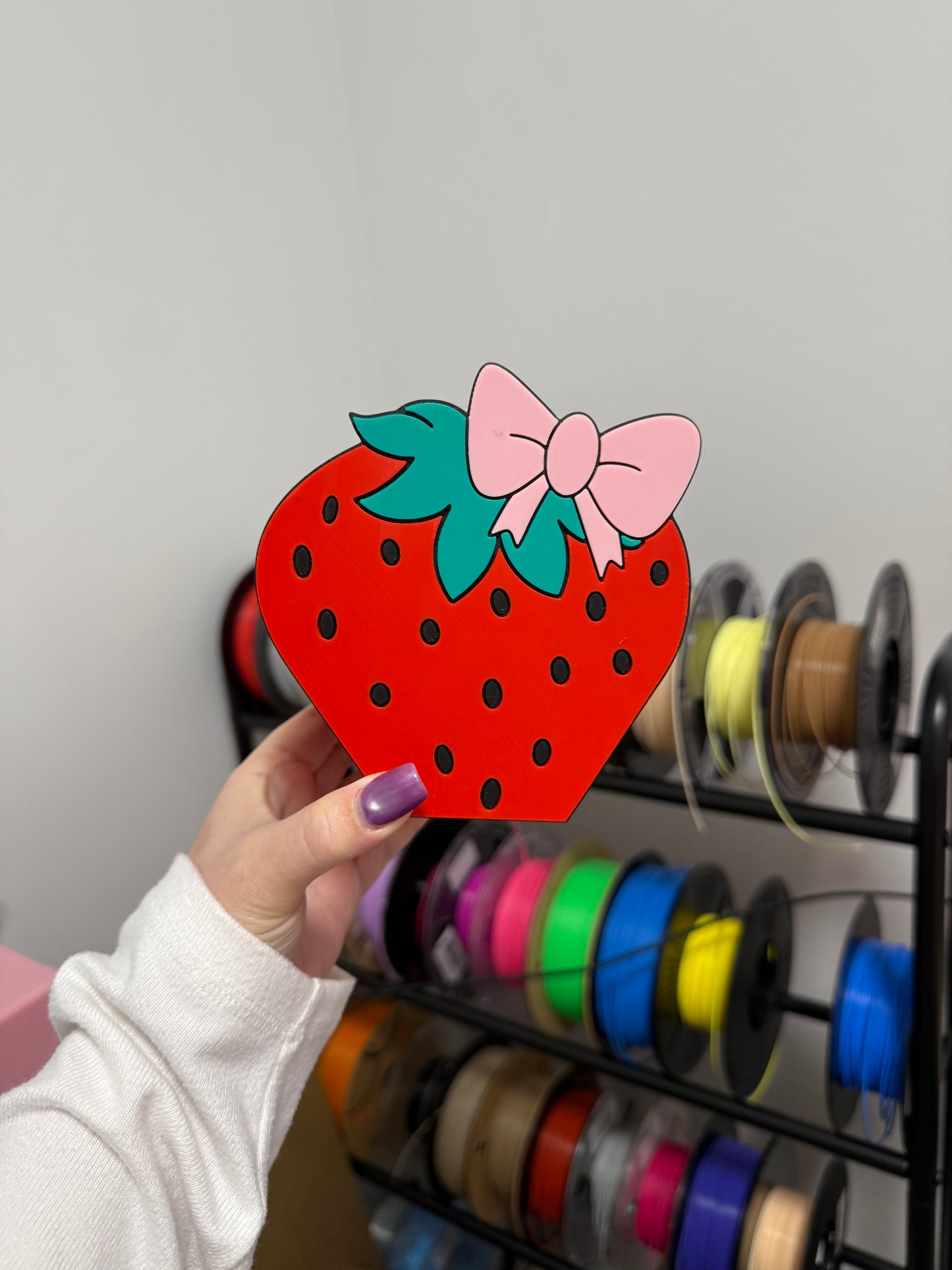 Strawberry Bow Pen Holder