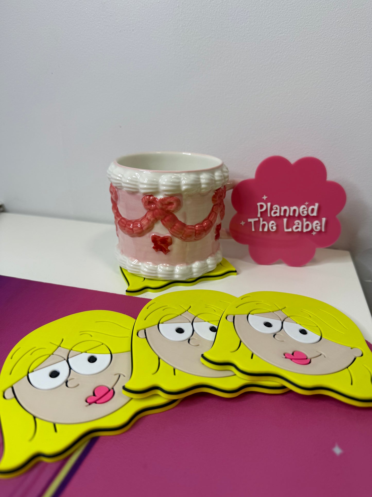 Liz Head Coasters 3D Printed