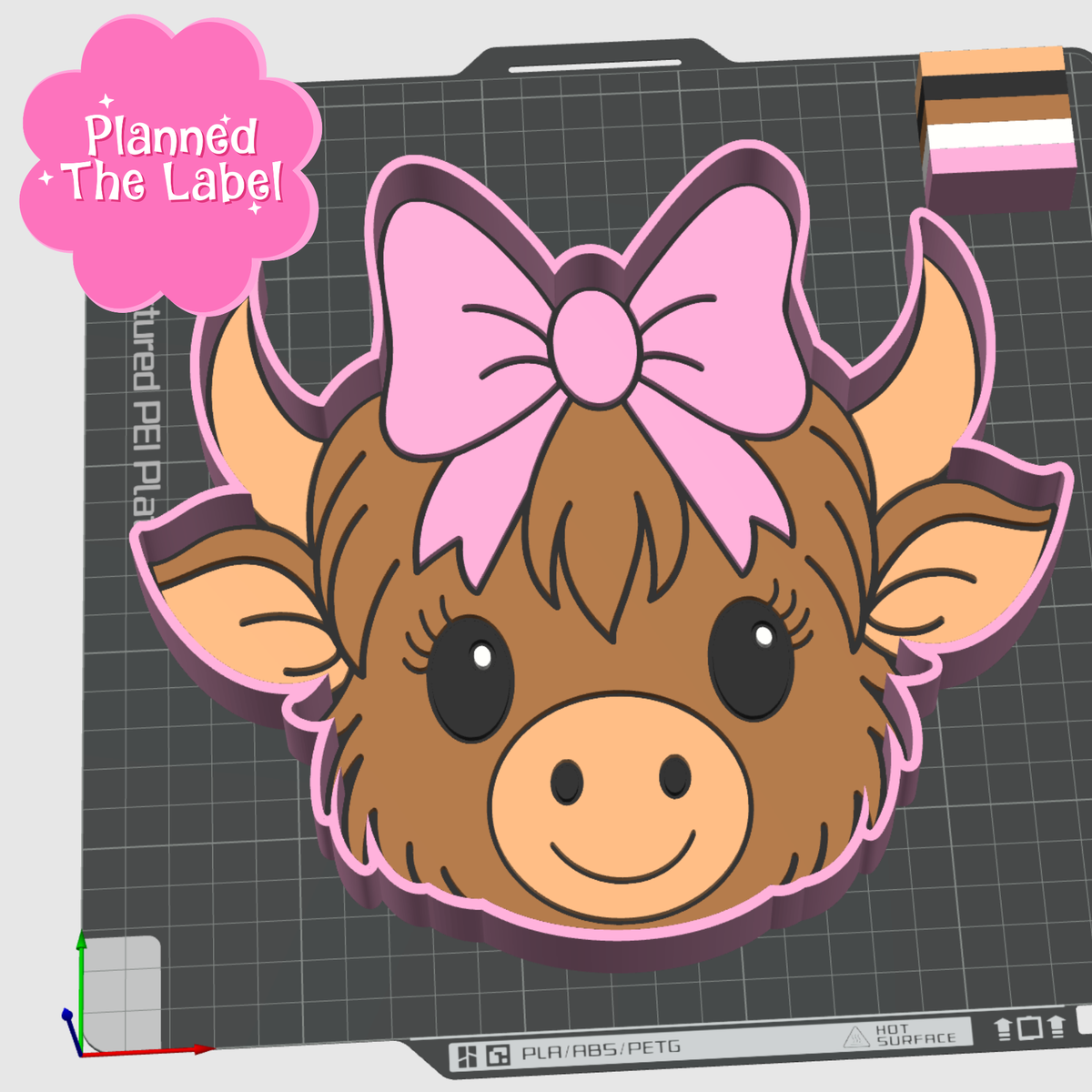 Highland Bow Head Trinket Trays 3D Printing STL File