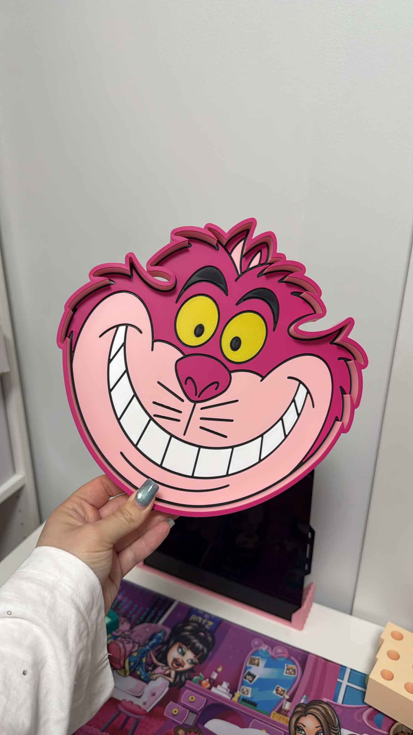 Cheshire Cat Trinket TRAY 3D Printing STL File