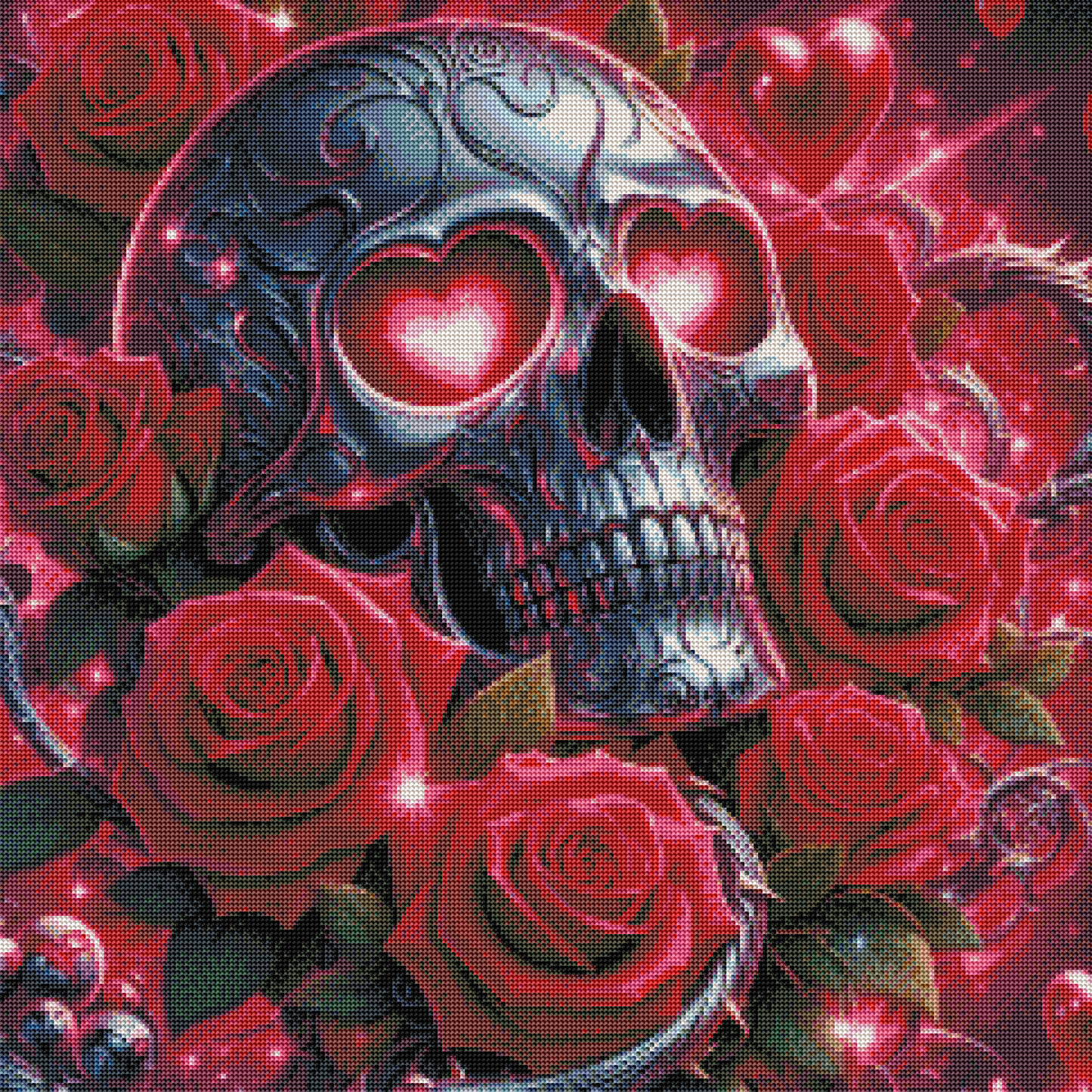 Skull Roses Diamond Painting Kits