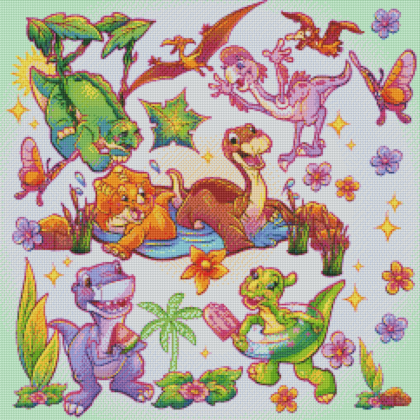 Land Dinos Diamond Painting Kits